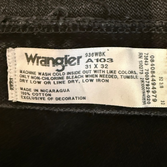 Wrangler faded black Denim Jeans - Picture 3 of 4
